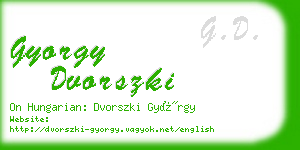 gyorgy dvorszki business card